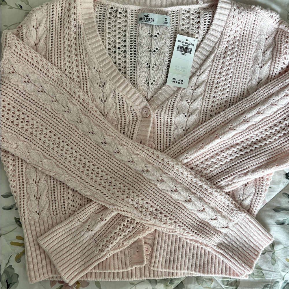 Hollister Women's Light Pink Cardigan